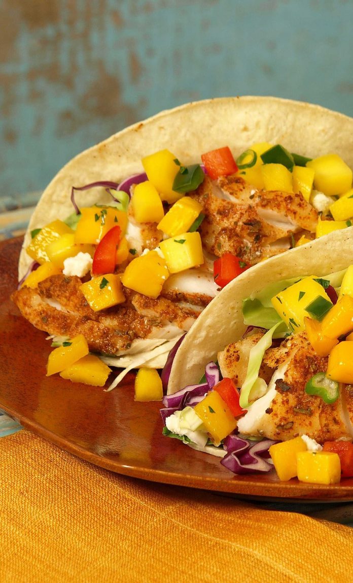 Fish Tacos with Peach Salsa Fish Tacos with Peach Salsa