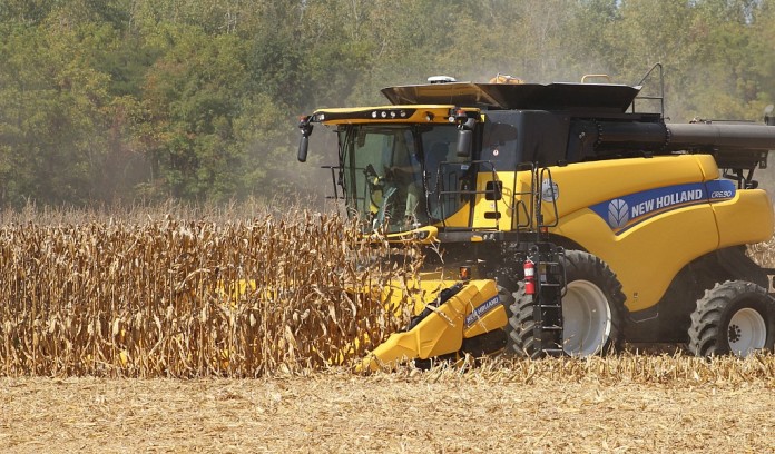 New Holland corn combine