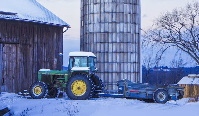 winter farm tractor winter farm tractor