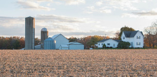 rural farm scene fall