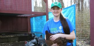 Ava Lonneman and chicken