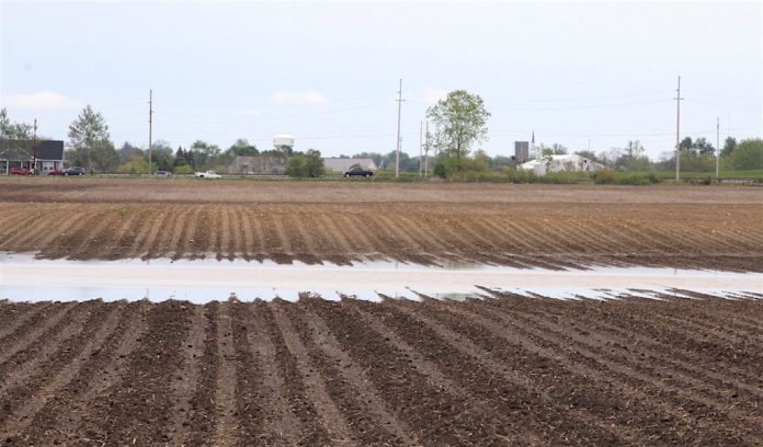 Tours flooding flooded field