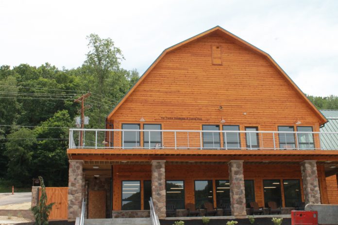 The front of the new Discovery Center Discovery Center outside