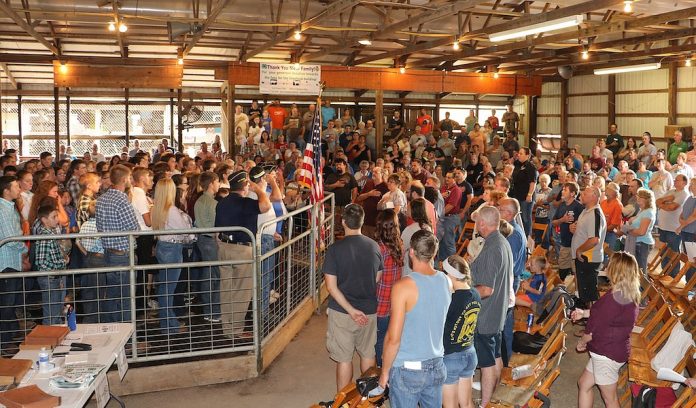 Butler Farm Show crowd before sale Butler Farm Show crowd before sale