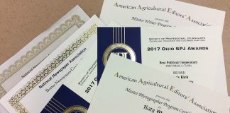 Farm and Dairy writing awards 2017