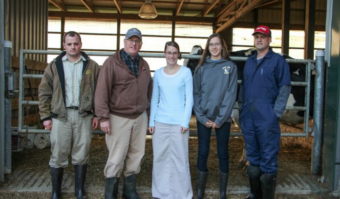 Pine Tree Dairy header Matt Steiner and family