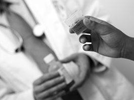 Here a patient is given Methadone, one of the replacement treatment options for people with an opioid addiction.