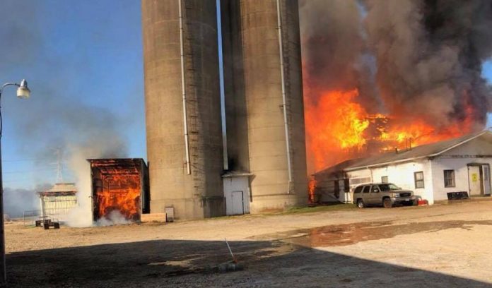 Thompson barn fire Portage County barn fire
