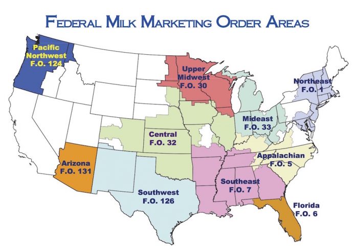Federal Milk Marketing Orders Map Federal Milk Marketing Orders Map