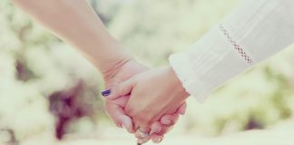 holding hands