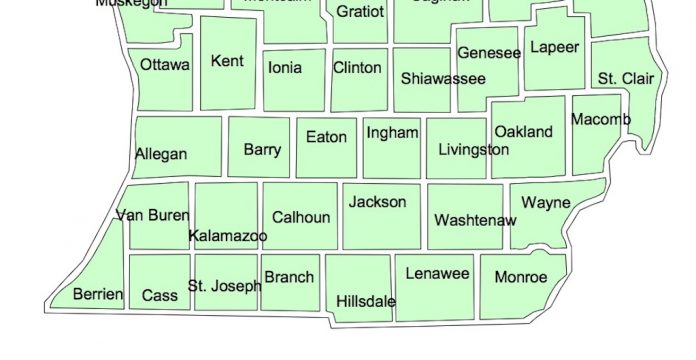 michigan map Map of lower Michigan counties