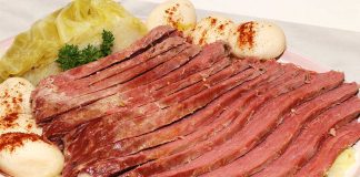 Corned Beef, Cabbage and Potatoes on a plate