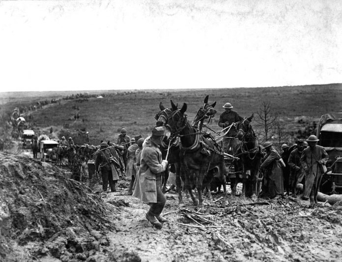 Stuck American ammunition wagon Stuck American ammunition wagon
