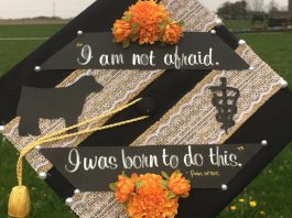 Hannah Jarvis decorated cap