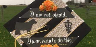 Hannah Jarvis decorated cap