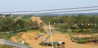 Natural gas pipeline under construction
