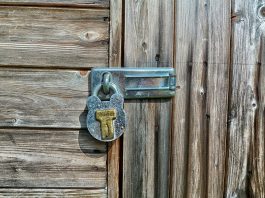locked garden shed