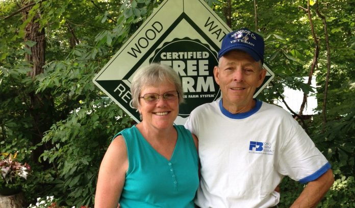 John and Bess Lusk tree farm owners John and Bess Lusk tree farm owners