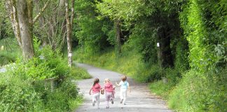 children playing outside