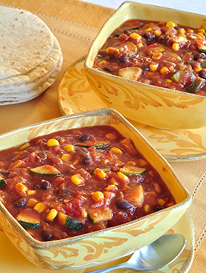 Two Bowls of Burrito Soup Two Bowls of Burrito Soup with tortillas