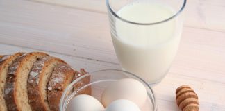 milk, eggs, bread