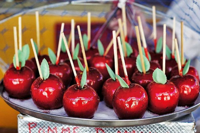 A Tray of Taffy Apples