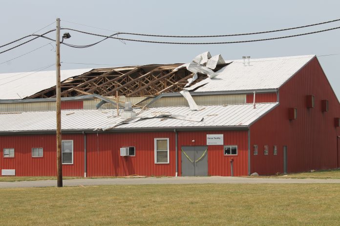 storm damage to a barn storm damage to a barn