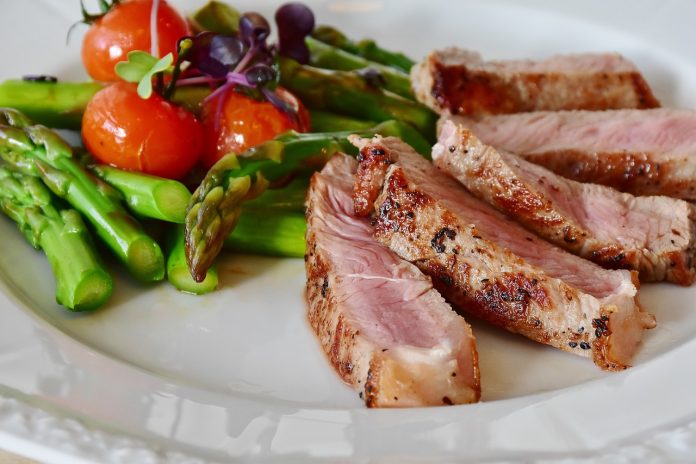 asparagus, tomatos and steak asparagus, tomatos and steak