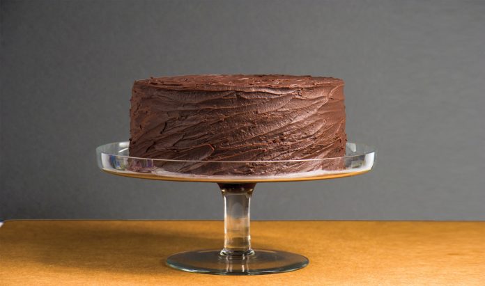 feature.web Chocolate Depression Cake on a platter