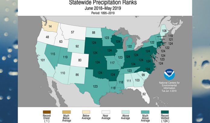 precip-map-NOAA ohio wettest year on record
