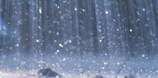rain falling