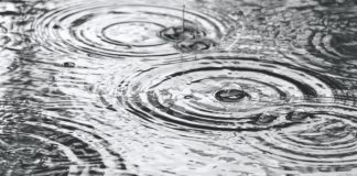 rain falling