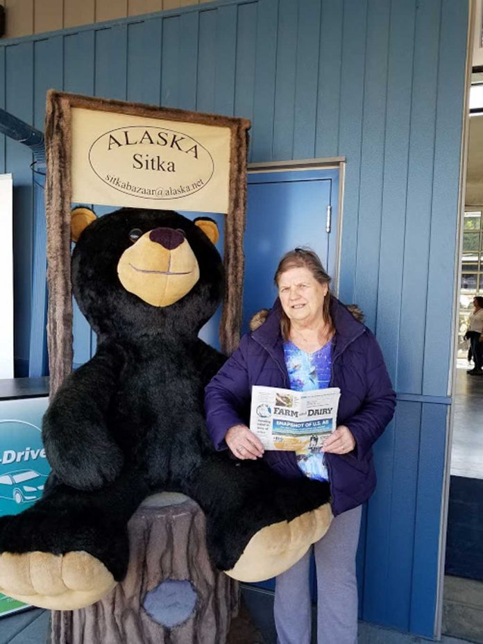 vac-kalas Sandra Kalas in Alaska with her Farm and Dairy.
