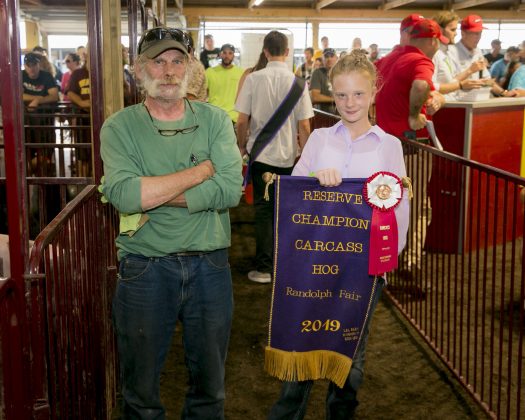 2019 Portage County Fair Reserve Champion Carcass Hog