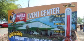 canfield fair event center sign