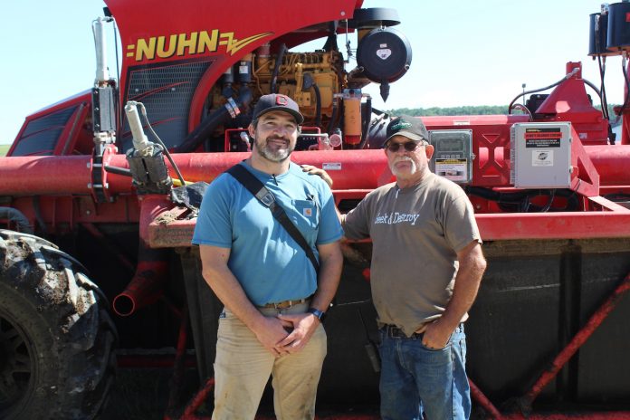 manure-spreading-family-3 sam and ross carmony stand by nuhn crawler
