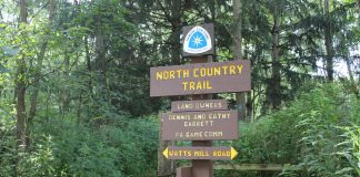 north country trail sign
