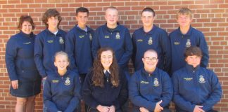 Loudonville FFA Officer team with State FFA President, Holly McClay