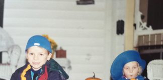 An old picture of Kym Seabolt's children celebrating a past Halloween