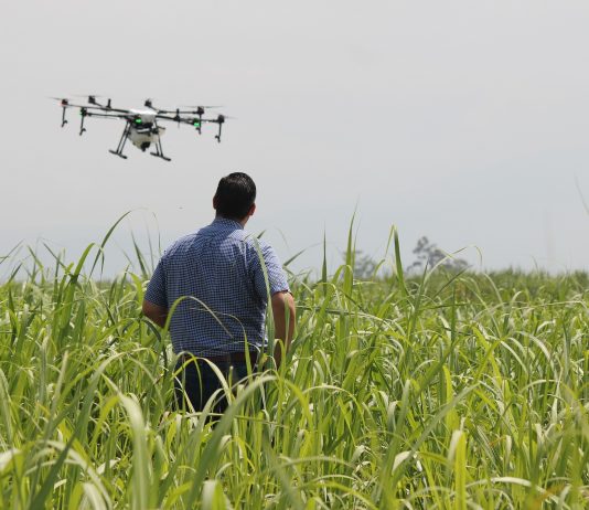 farmer using a drone