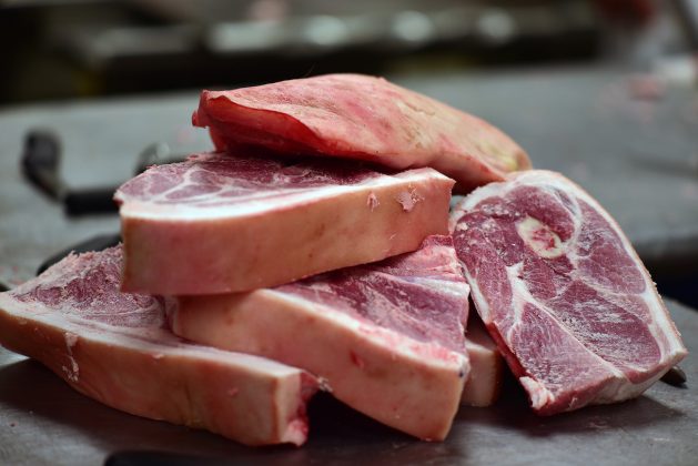 pork chops stacked up