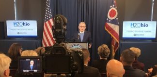 Gov. Mike DeWine reveals details about the H2Ohio initiative in a speech.