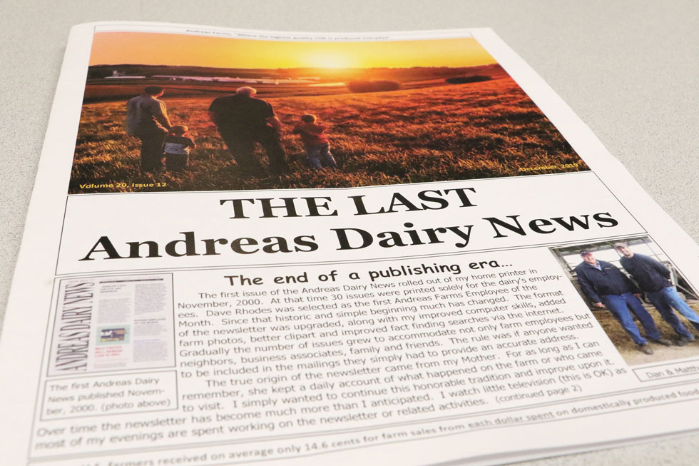 andreas farms newsletter