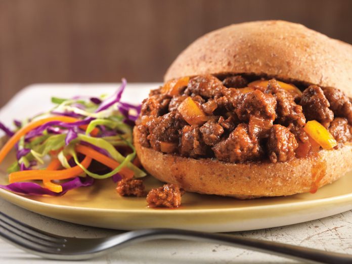 feature.web Sweet and Sloppy Joe sandwich, with coleslaw