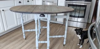 chalk-painted table