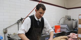 guy making sausage