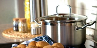 potatoes and pot