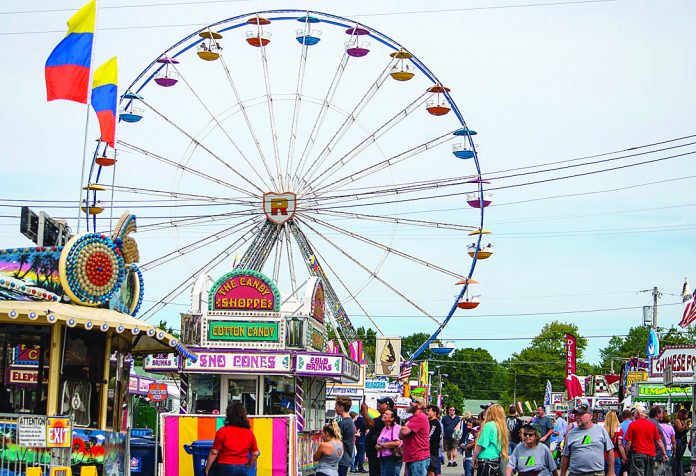 Canfield Fair The midway at the Canfield Fair.
