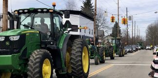 Bill Cameron's tractor funeral procession