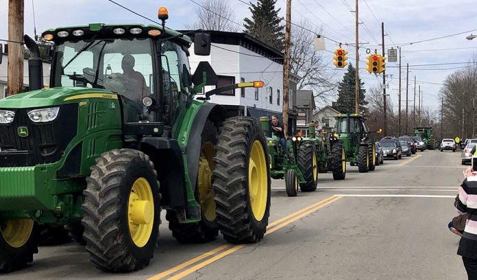 Bill Cameron's tractor funeral procession Bill Cameron's tractor funeral procession